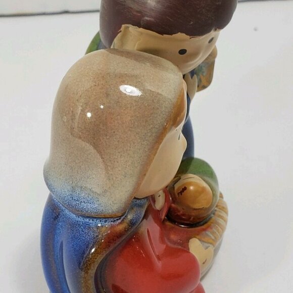 Glazed Ceramic Nativity Christmas Mary Joseph Baby Jesus figurines children - Picture 6 of 12